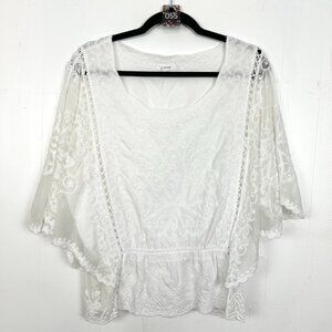 Maurice’s White Lace Women's Top, M/L
